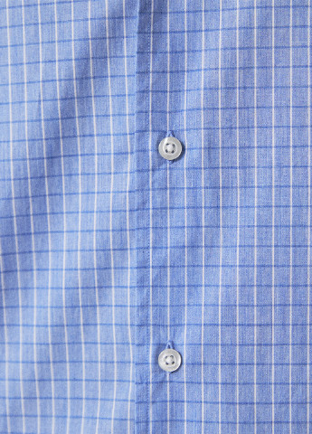 Синяя кэжуал рубашка в клетку Massimo Dutti