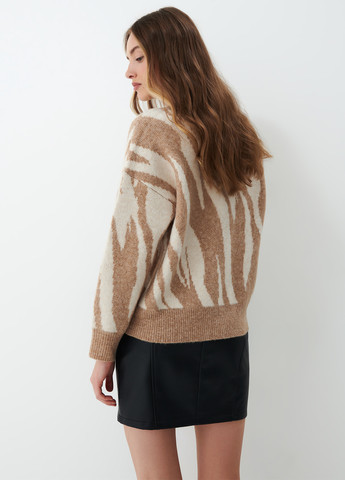 Светло-коричневый демисезонный свитер джемпер Mohito