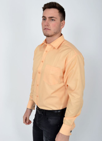 Песочная кэжуал рубашка Ager с длинным рукавом