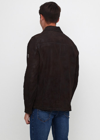 Темно-коричневая демисезонная куртка замшевая Mustang