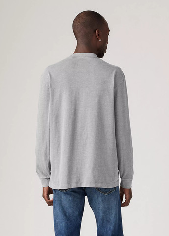 Серый демисезонный кэжуал лонгслив Levi's с логотипом