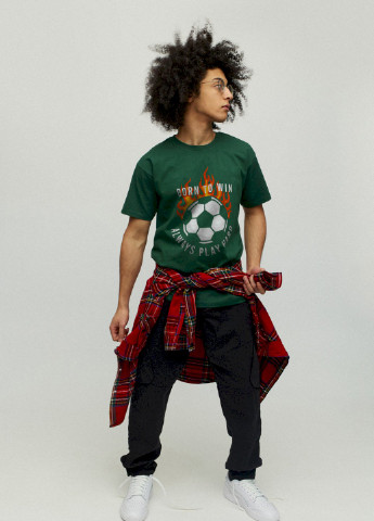 Темно-зеленая футболка мужская YAPPI