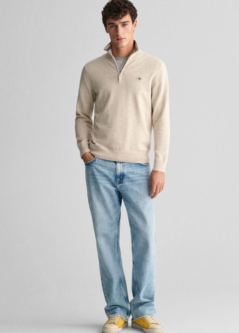 Бежевый демисезонный свитер Gant