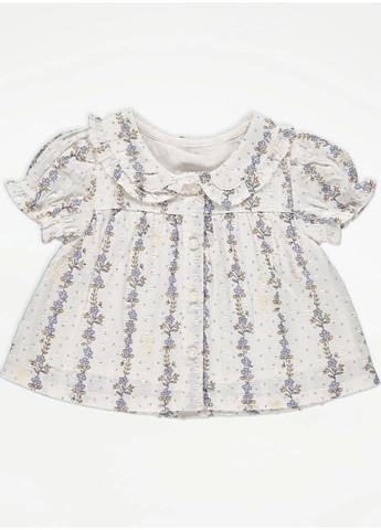 Белый летний комплект (платье, носки, трусики) George