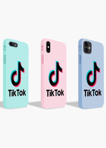 Чохол силіконовий Apple Iphone X ТікТок (TikTok) Білий (6129-1389) MobiPrint (219485647)
