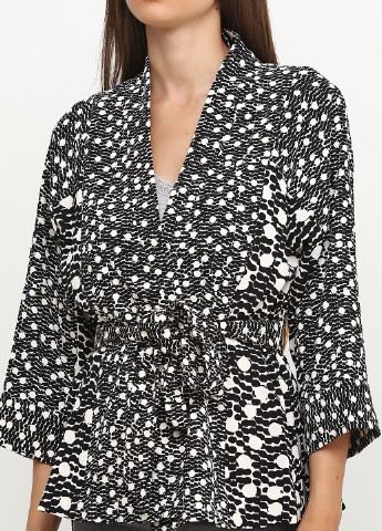 Черно-белый женский жакет H&M в горошек - демисезонный