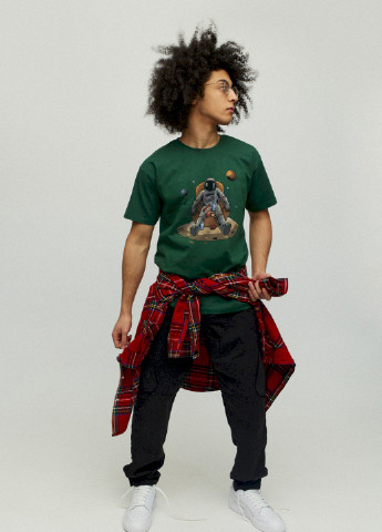 Темно-зеленая футболка мужская YAPPI