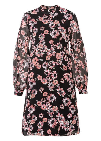 Чорна кежуал сукня а-силует Esmara з квітковим принтом