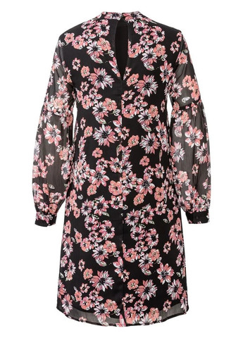 Чорна кежуал сукня а-силует Esmara з квітковим принтом