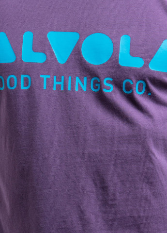 Фіолетова чорна футболка з логотипом Valvola