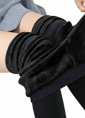 Черные зимние леггинсы No Brand