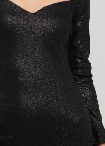 Черное коктейльное платье NLY TREND однотонное