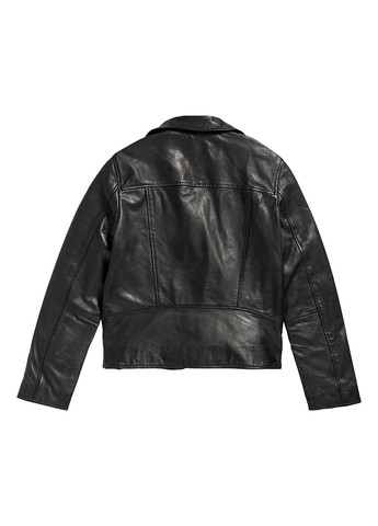Чорна демісезонна куртка шкіряна косуха G-Star Raw