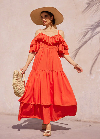 Летний женский сарафан SHEIN однотонный