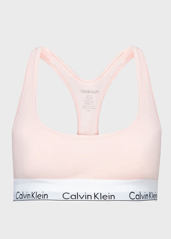 Розовый топ бюстгальтер Calvin Klein без косточек хлопок