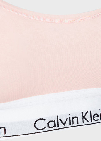 Розовый топ бюстгальтер Calvin Klein без косточек хлопок