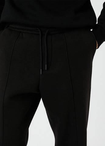 Черные спортивные демисезонные прямые брюки KOTON