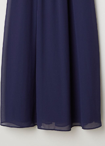 Синя вечірня довге плаття H&M однотонна