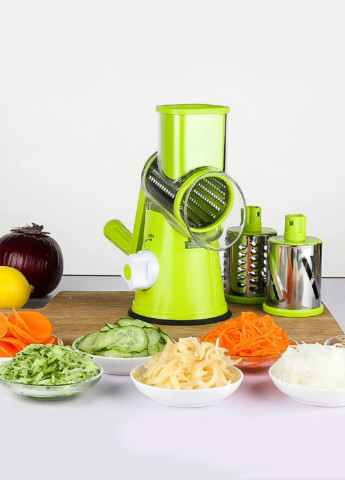 Многофункциональная овощерезка-терка, механический мультислайсер для овощей и фруктов с 3 насадками UFT VC3 (252395175)