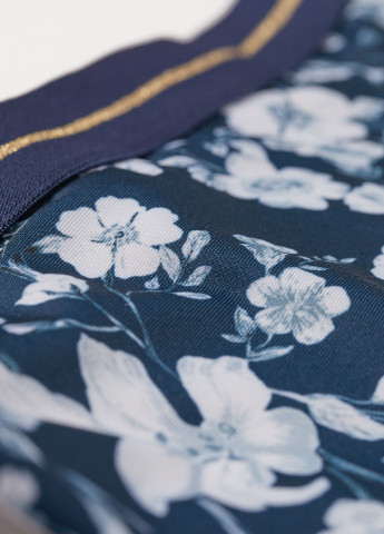 Темно-синие купальные трусики с цветочным принтом H&M