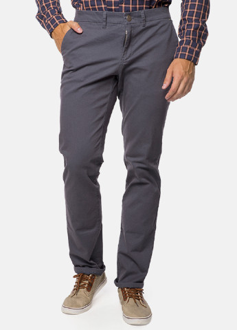 Темно-серые кэжуал демисезонные со средней талией брюки MR 520