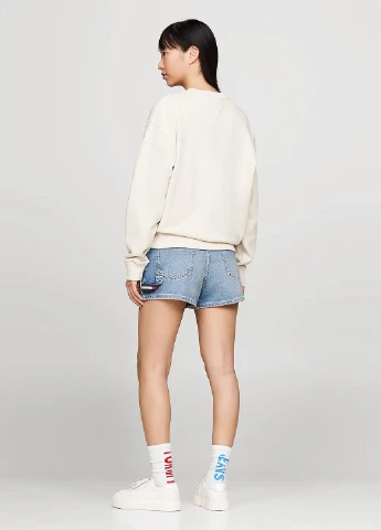 Светло-бежевый свитшот Tommy Jeans однотонный вышивка (306920466)
