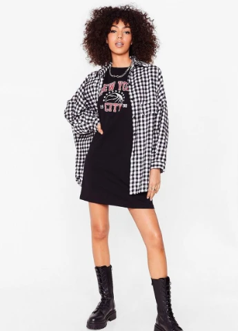 Черное кэжуал платье Nasty Gal однотонное