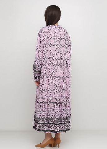 Сиреневое кэжуал платье New Collection с орнаментом