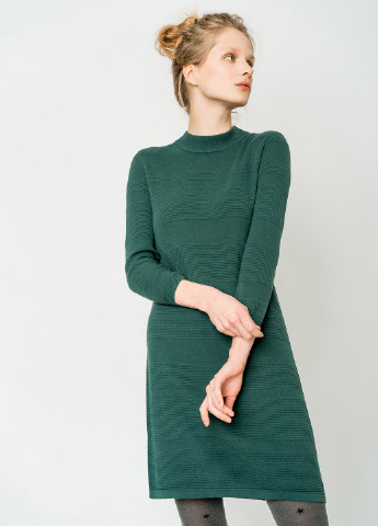 Зелена кежуал плаття, сукня з довгим рукавом befree