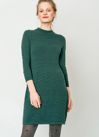 Зелена кежуал плаття, сукня з довгим рукавом befree