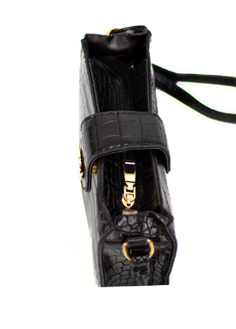 Небольшая женская сумка-клатч черная Corze AB13003 кросс боди однотонная чёрная кэжуал