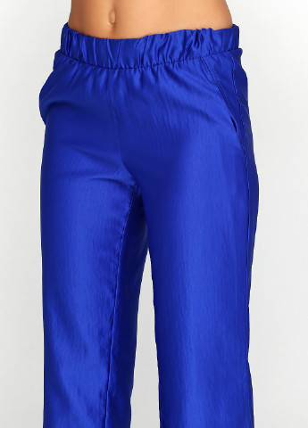 Синие кэжуал летние прямые брюки Алеся