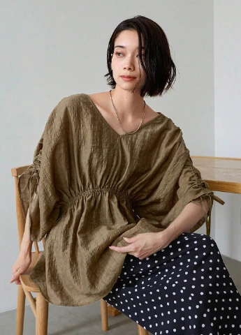 Коричнева блуза SHEIN