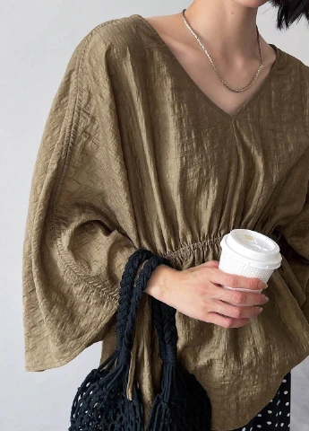 Коричнева блуза SHEIN
