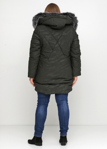 Оливковая (хаки) зимняя куртка R&G