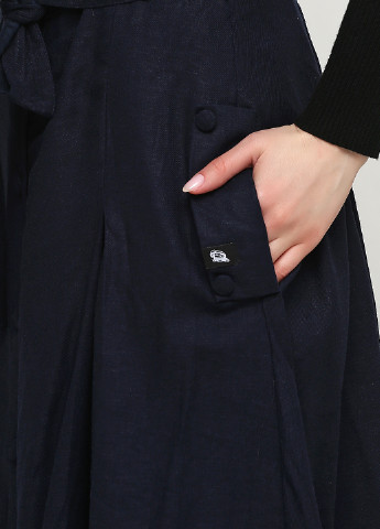 Темно-синяя кэжуал однотонная юбка Andre Tan а-силуэта (трапеция)