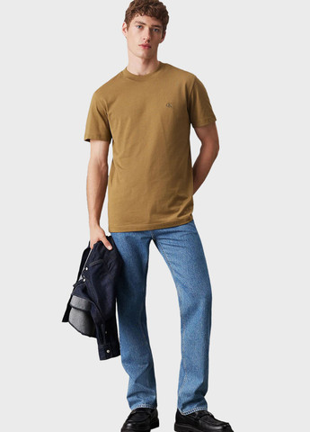 Горчичная футболка Calvin Klein Jeans