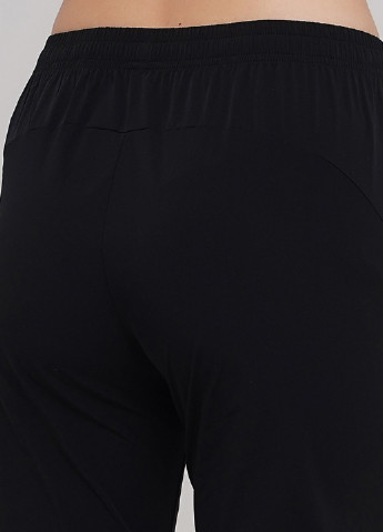 Черные спортивные демисезонные укороченные, зауженные брюки Anta