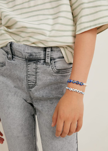 Серые демисезонные скинни джинсы C&A