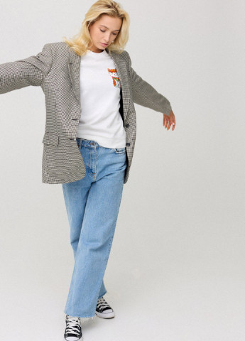 Белый світшот жіночій basic /no flis/ YAPPI (254658806)