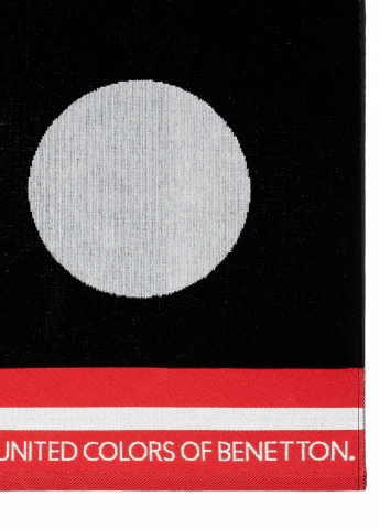 Полотенце, 99x170 см United Colors of Benetton горошек черный