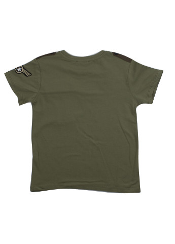 Хаки (оливковая) летняя футболка с коротким рукавом Mackays