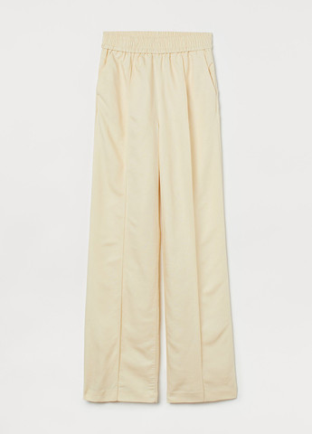 Светло-желтые кэжуал демисезонные прямые брюки H&M