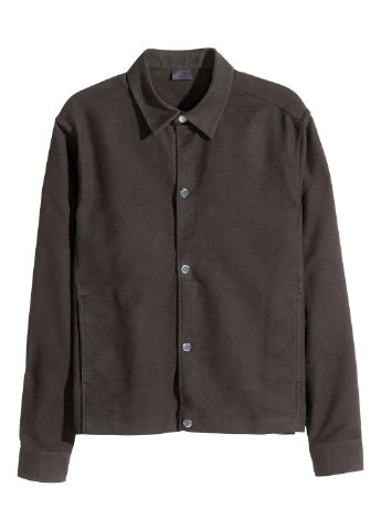 Черная демисезонная куртка-рубашка H&M