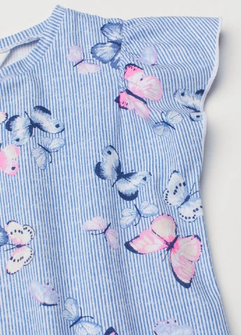 Голубая летняя футболка H&M