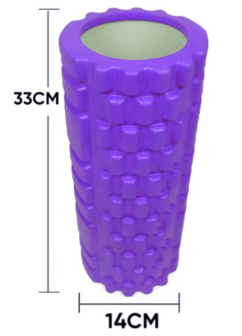 Масажний ролик 33 см Multi-Function фіолетовий (валик + ролер-циліндр для йоги, масажу всього тіла: рук, ніг, спини) EasyFit (237657490)