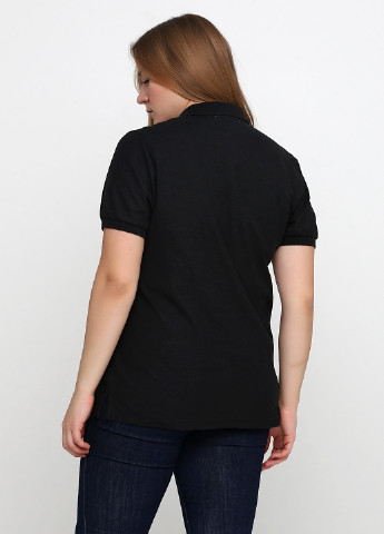 Черная женская футболка-поло Port Authority однотонная