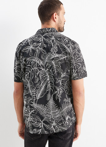 Черно-белая кэжуал рубашка с рисунком C&A