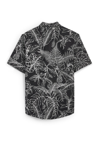 Черно-белая кэжуал рубашка с рисунком C&A