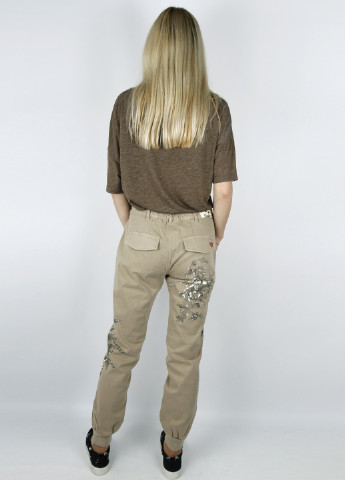 Темно-бежевые кэжуал демисезонные брюки Twin-Set